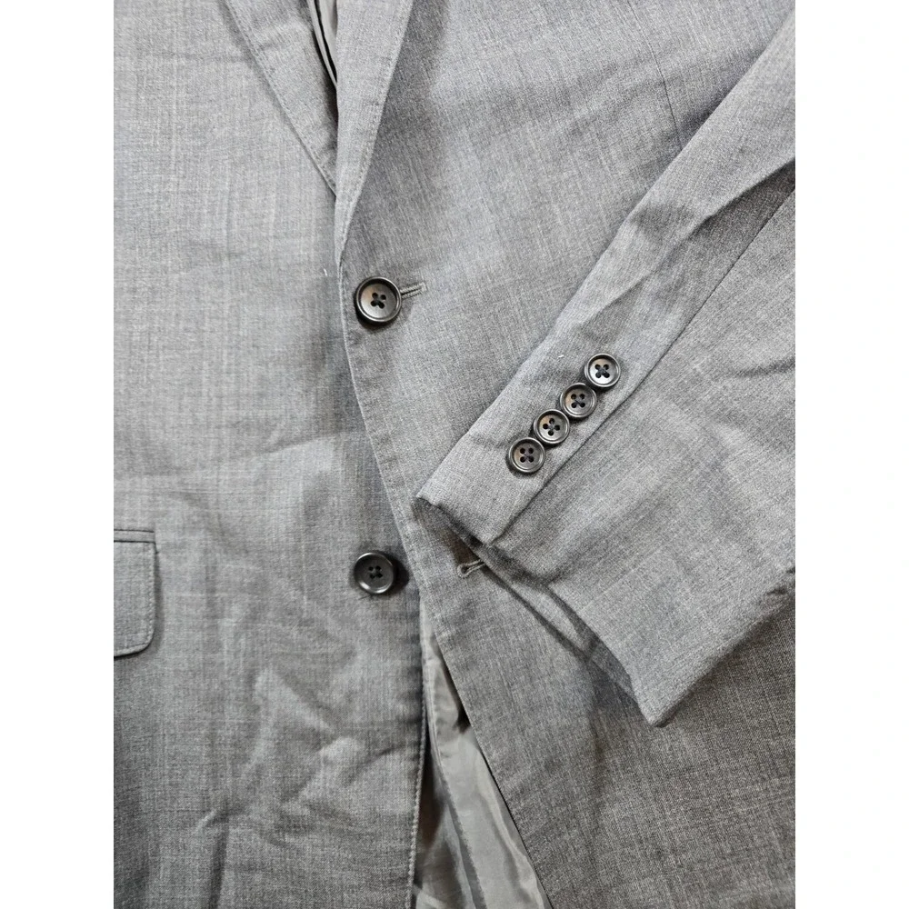 Bonobos Jetsetter Slim Fit Suit Mens 44L 2 Piece Pants 36x33 Grey Wool Stretch